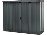 Floraworld Skriňa na náradie s plochou strechou, antracitová, 226 x 81 cm