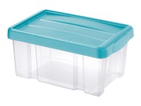 Tontarelli Úložný box s vekom PUZZLE transparentný/modrý 5 l Tontarelli Úložný box s vekom PUZZLE transparentný/modrý 5 l