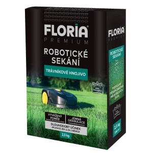 Floria Premium trávnikové hnojivo pre robotické kosačky, balenie 2,5 kg.