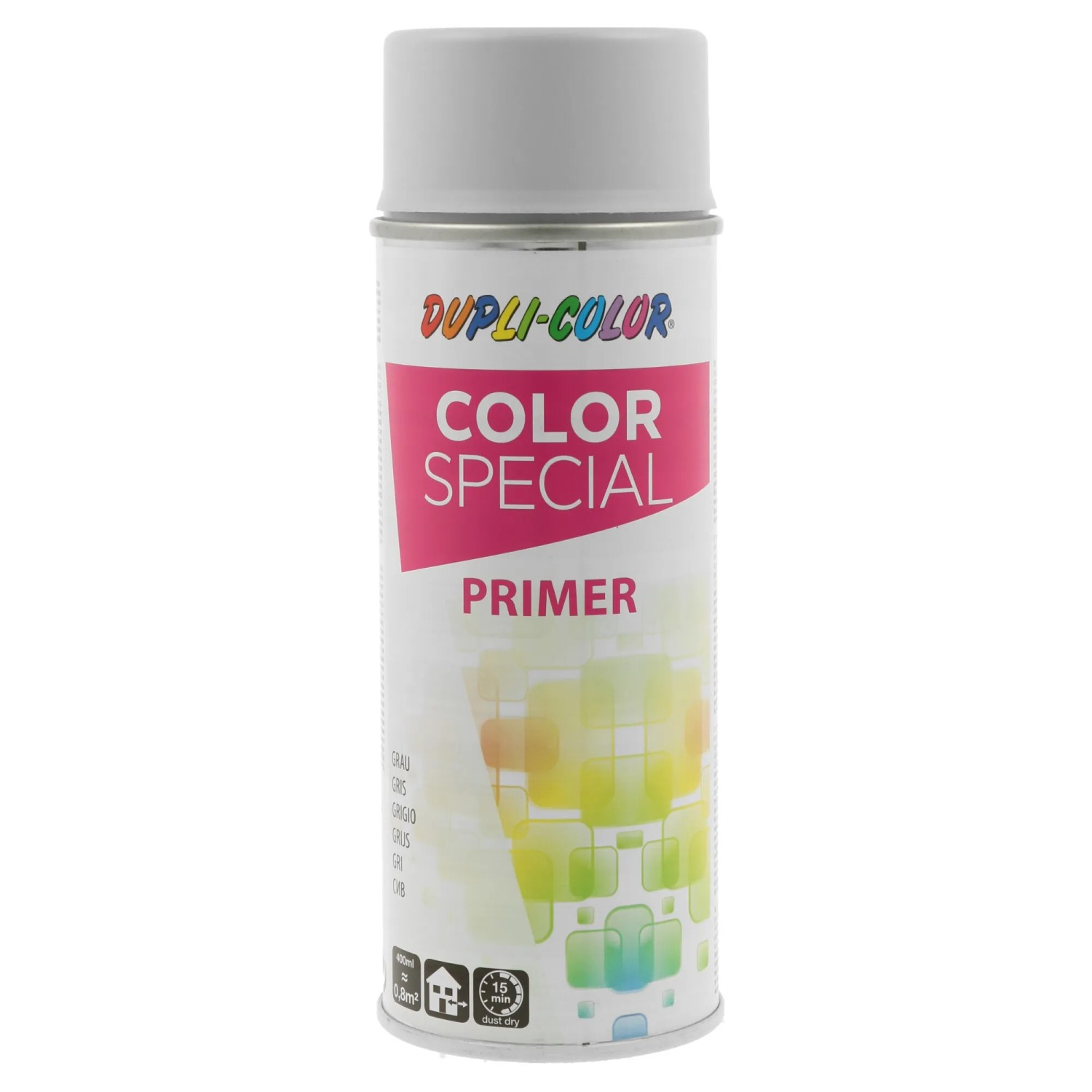 E-shop DUPLI-COLOR Základový lak v spreji COLOR SPRAY sivý matný 400 ml