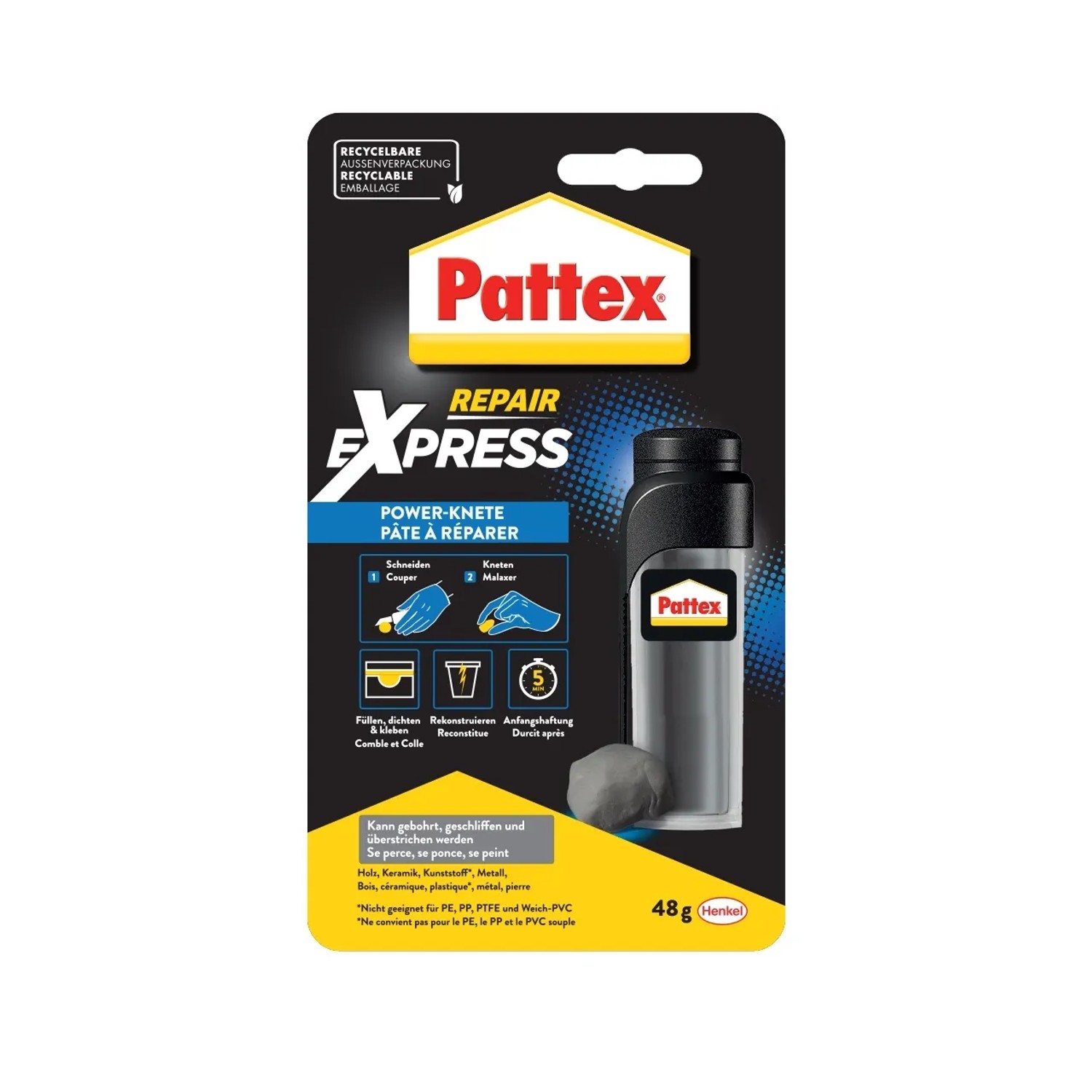 E-shop Pattex Repair Express Metal hmota na opravy 48 g