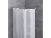 Kleine Wolke Zaoblená rohová sprchová tyč chrómová, pr. 25 mm, 90 x 90 cm