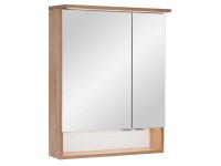 A-Interiéry Zrkadlová skrinka s LED osvetlením Doria N 60 ZS, dub country