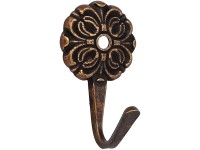 Siro Ozdobný háčik 575 kovový farba antickej mosadze 44 mm x 25 mm x 27 mm