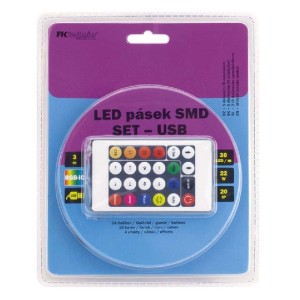FK Technics SET LED pásik Magic RGB s IR ovládačom, USB napáj., 22W, 4000K, 3m