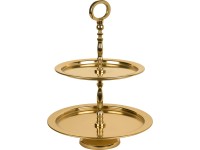 Poschodový podnos Blush Bordeaux 37 cm x priemer 27 cm zlatý