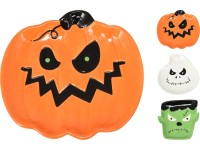 Tanier z dolomitu Halloween, rôzne druhy, 16-17 cm, 1 ks Tanier z dolomitu Halloween, rôzne druhy, 16-17 cm, 1 ks