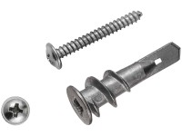 LUX Súprava kovových hmoždiniek do sadrokartónu so skrutkami, 4 ks, 13 x 38 mm LUX Súprava kovových hmoždiniek do sadrokartónu so skrutkami, 4 ks, 13 x 38 mm