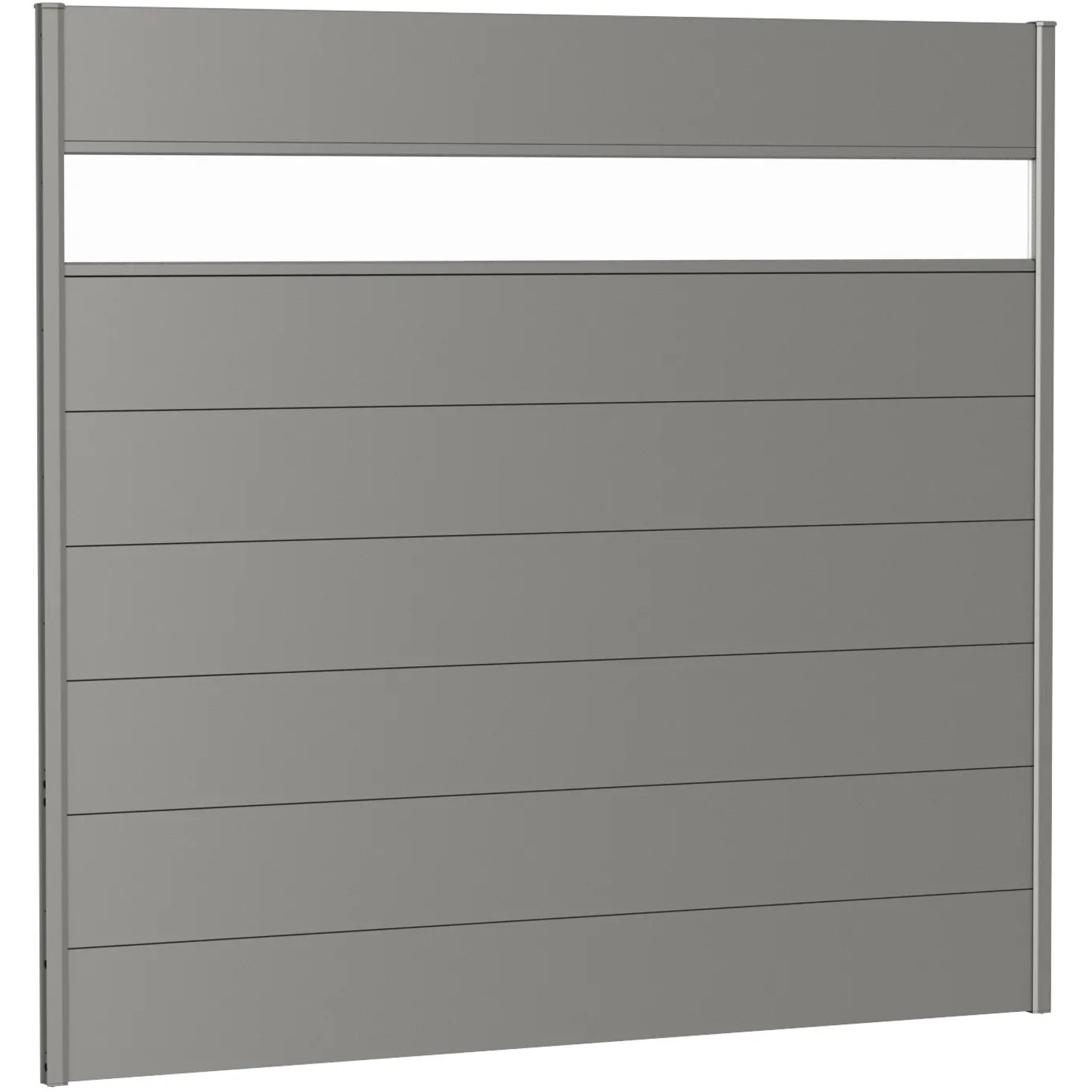 E-shop Biohort Plný plot s čiastočným presklením, kremeňovo sivý, 200 x 180 cm
