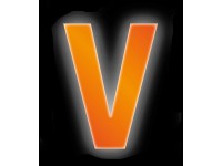 Conacord Reflexné domové písmeno V, oranžové, 8 cm