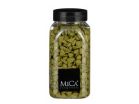 MICA Decorations Ozdobné kamienky v plastovej dóze zelené 5-8 mm