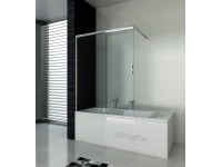 Sanotechnik Vaňová zástena s posuvnými dverami E1214C, chróm, 140 x 120 cm