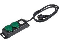 Zásuvková lišta 2-násobná čierna Zásuvková lišta 2-násobná čierna