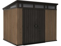 KETER Plastový záhradný domček Pent 9x7 Vertical, hnedá, 279 x 216 x 226 cm