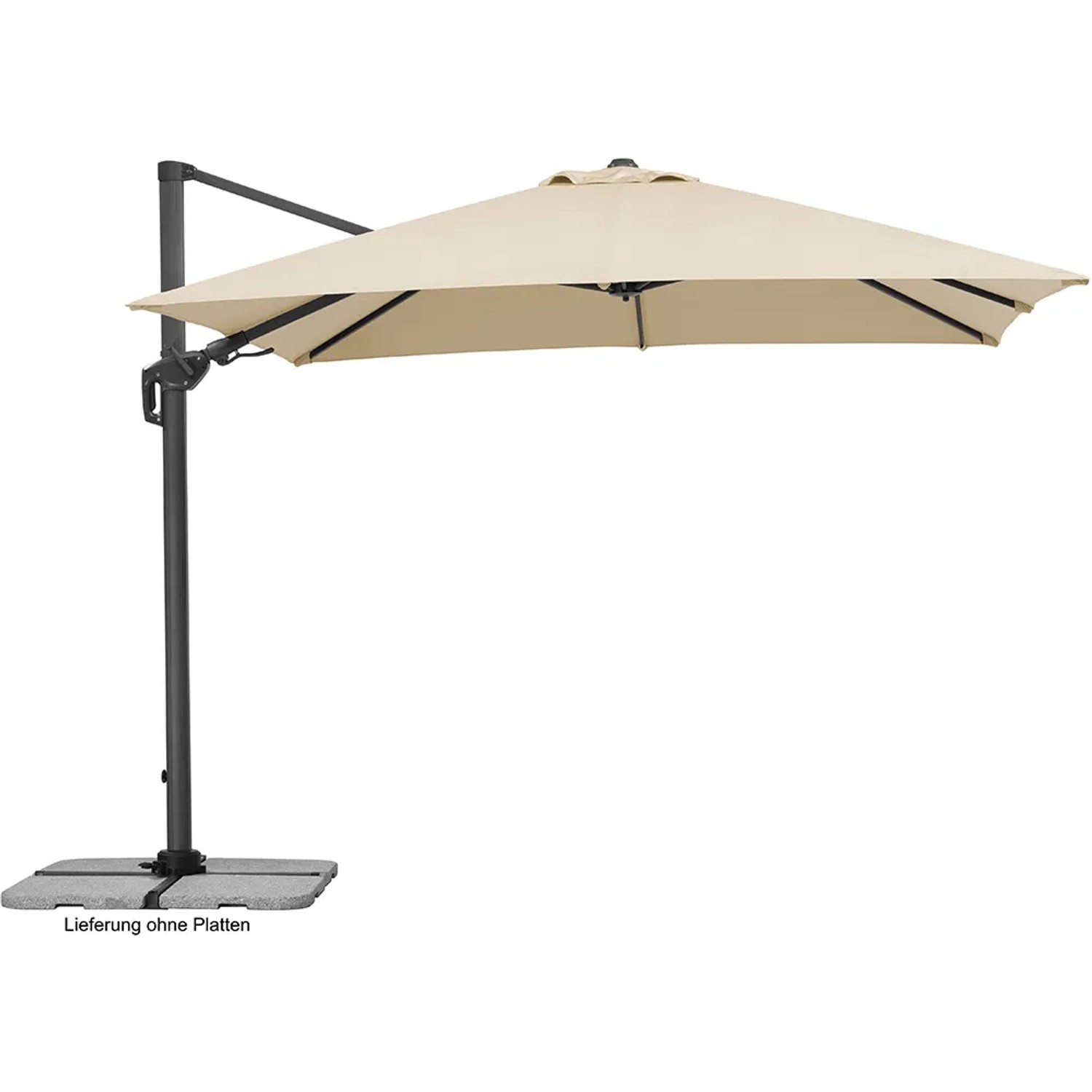 E-shop Schneider Slnečník Rhodos Twist prírodný 300 x 300 cm
