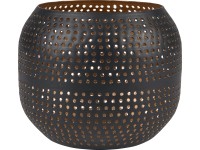 Nádoba na čajové sviečky Minimalist Zen kov 10,5 cm x priemer 12,5 cm čierna