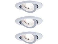 Paulmann LED vstavaný reflektor chróm matný 6W 450 lm 3000 K 3 ks pr. 82 x 29 mm