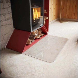 HS Flamingo Sklo pod kachle oblúk 2xR100, číre, 1100 x 600 x 6 mm