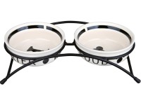 Jollypaw Súprava misiek 2 x 0,25 l/priemer 13 cm bielo-čierna