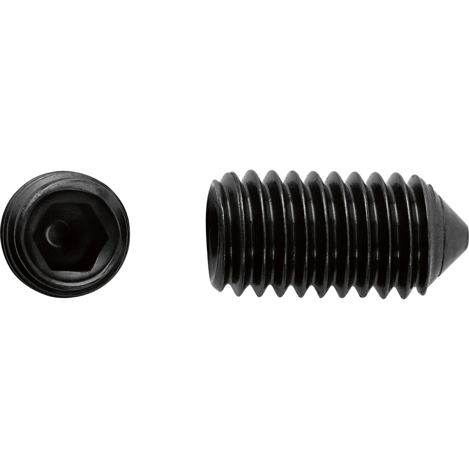 E-shop Nastavovacia skrutka SW5 čierno pozinkovaná M6 x 10 mm, 8 ks