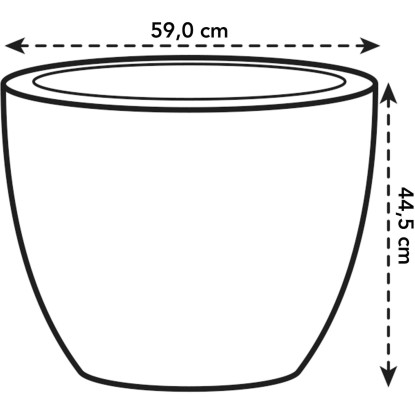 elho Kvetináč Pure Soft Round s kolečky biely, pr. 59 x 45 cm