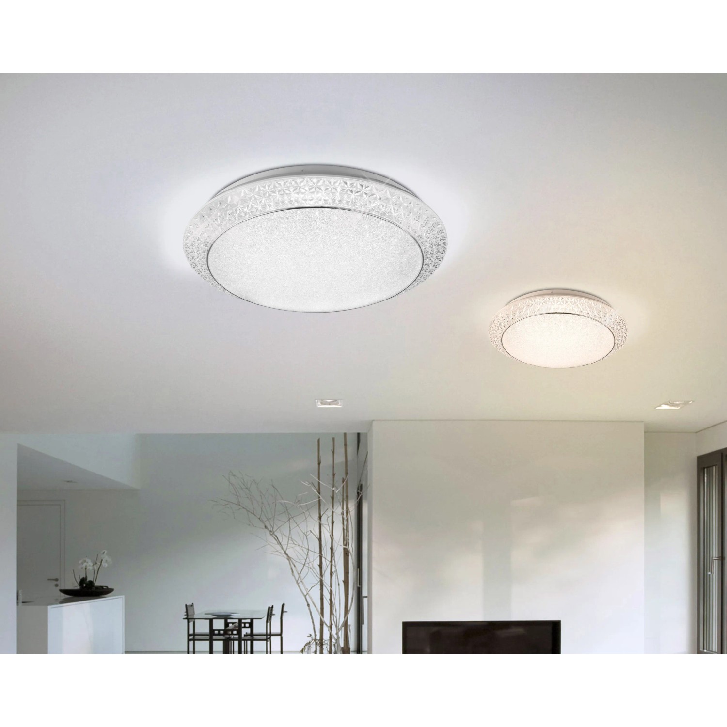 E-shop GLOBO Stropné LED svietidlo Ronja CCT biele priemer 51 cm