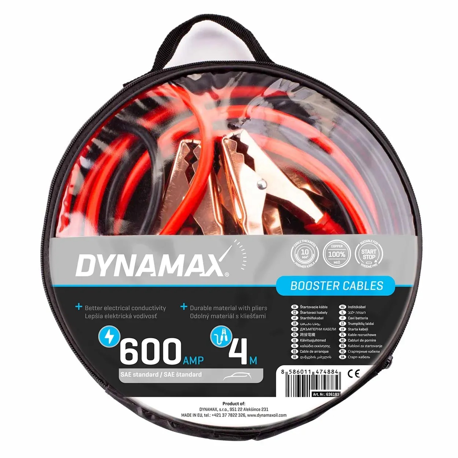 E-shop DYNAMAX Štartovacie káble 600 A, 4 m