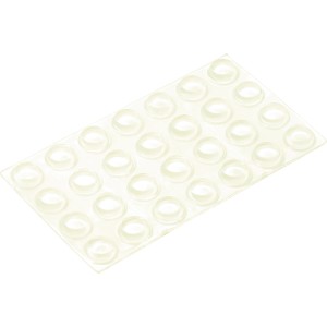 Samolepiace univerzálne tlmiče, Ø 12 mm, 28 kusov, transparentné. Nábytkové klzáky na ochranu povrchu.