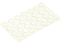 Univerzálny tlmiaci prvok samolepiaci priemer 12 mm priehľadný, 28 ks