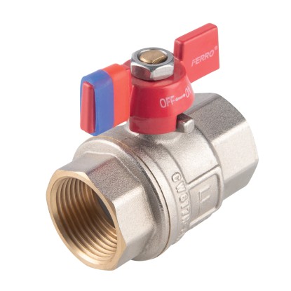 Ferro Guľový plnoprietočný kohút KFPM1, motýlik MM 1/2"