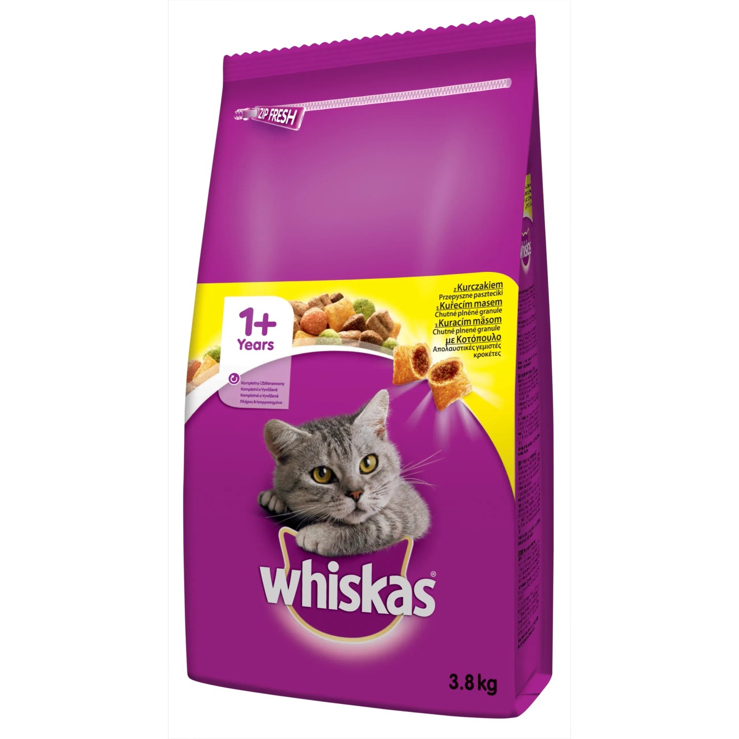 E-shop Whiskas Granule pre mačky s kuracím 3,8 kg