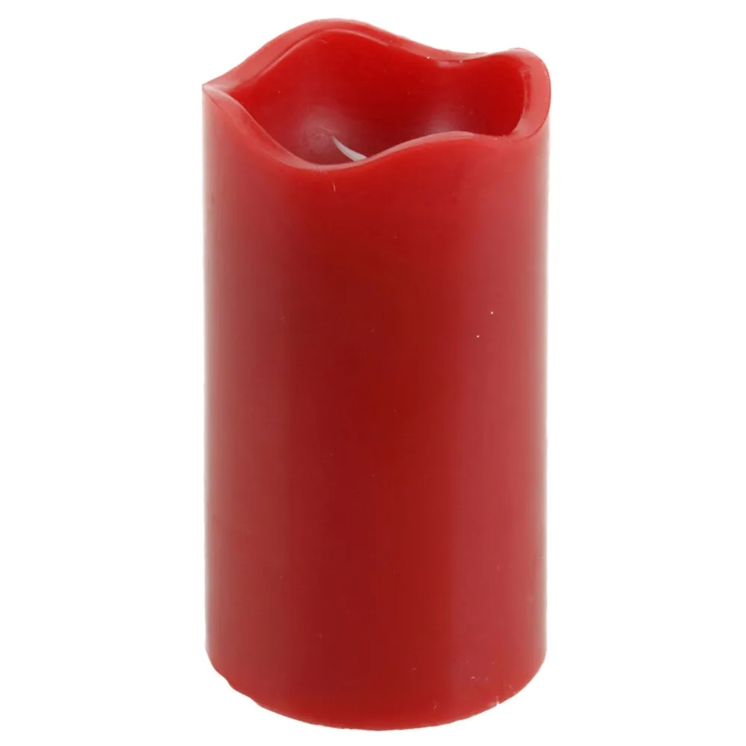 E-shop Koopman LED sviečka, červená, pr. 7 x 13 cm