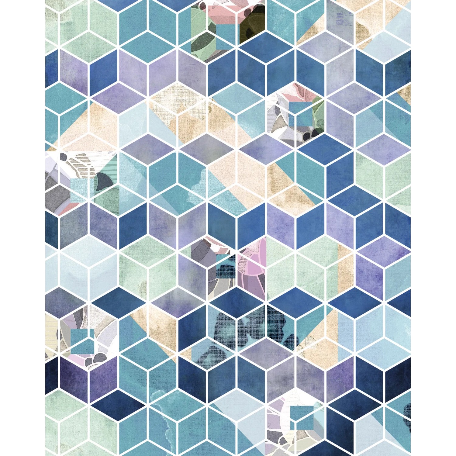 E-shop Komar Vliesová fototapeta Geometric Blue 200 x 250 cm