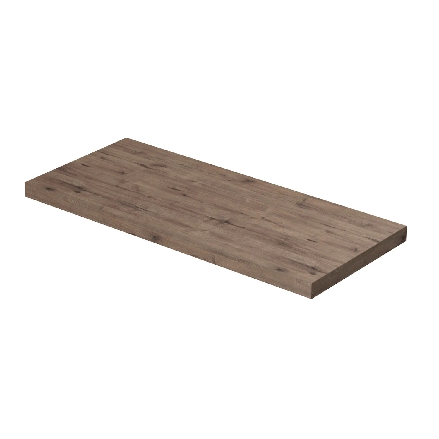 E-shop INTEDOOR Umývadlová doska BEE bez výrezu, š. 110 cm, dub Wellington
