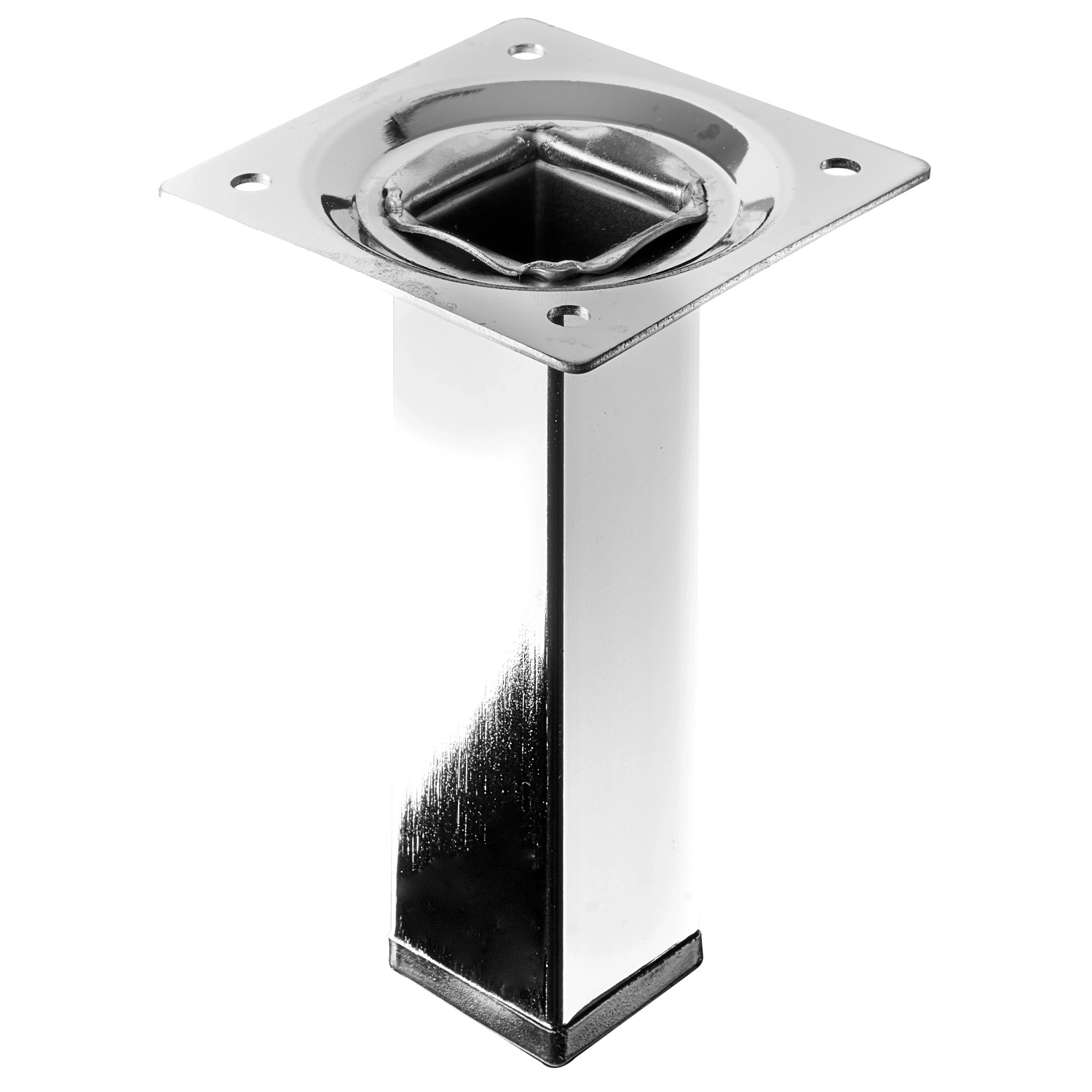 E-shop Hettich Nábytková noha hranatá, chróm, 25 x 25 x 100 mm