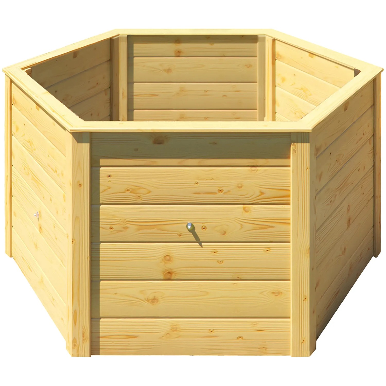 E-shop Weka Vyvýšený záhon 669, 6-hranný, prírodný, 143 x 143 x 68,5 cm