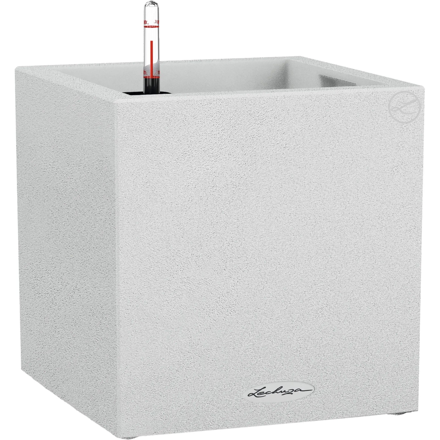 E-shop Lechuza Kvetináč Canto Stone Low 40 biely, 400 x 400 x 760 mm