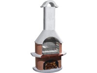 Buschbeck Záhradný grilovací krb Nizza/Bologna, terakot/biela, 110 x 65 x 210 cm