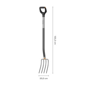 Fiskars záhradné vidly so štyrmi zubami, dĺžka 132,2 cm, pre záhradníctvo a poľnohospodárstvo.