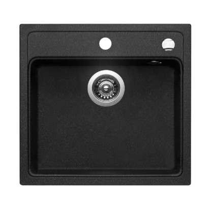 PYRAMIS Granitový drez Camea 1B, black, 50 x 53 cm