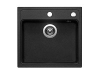 Pyramis Granitový drez Camea 1B, black, 50 x 53 cm