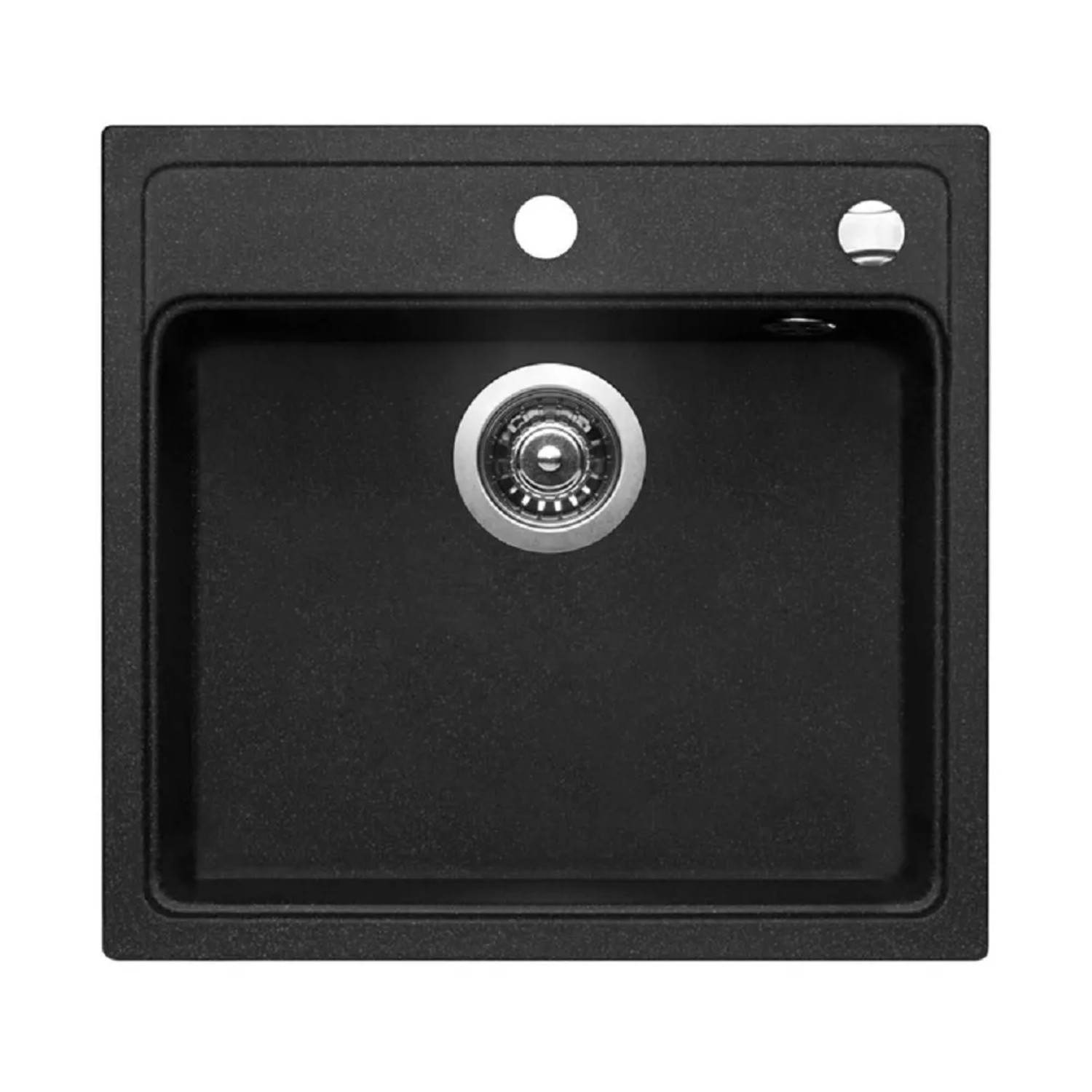 E-shop Pyramis Granitový drez Camea 1B, black, 50 x 53 cm