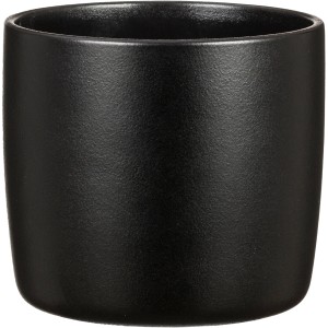 Čierny kvetináč Scheurich Solido, Ø 21 cm, keramický, pre vnútorné použitie.