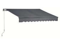 OBI Markíza s kĺbovými ramenami Aventura antracitová 400 x 250 cm