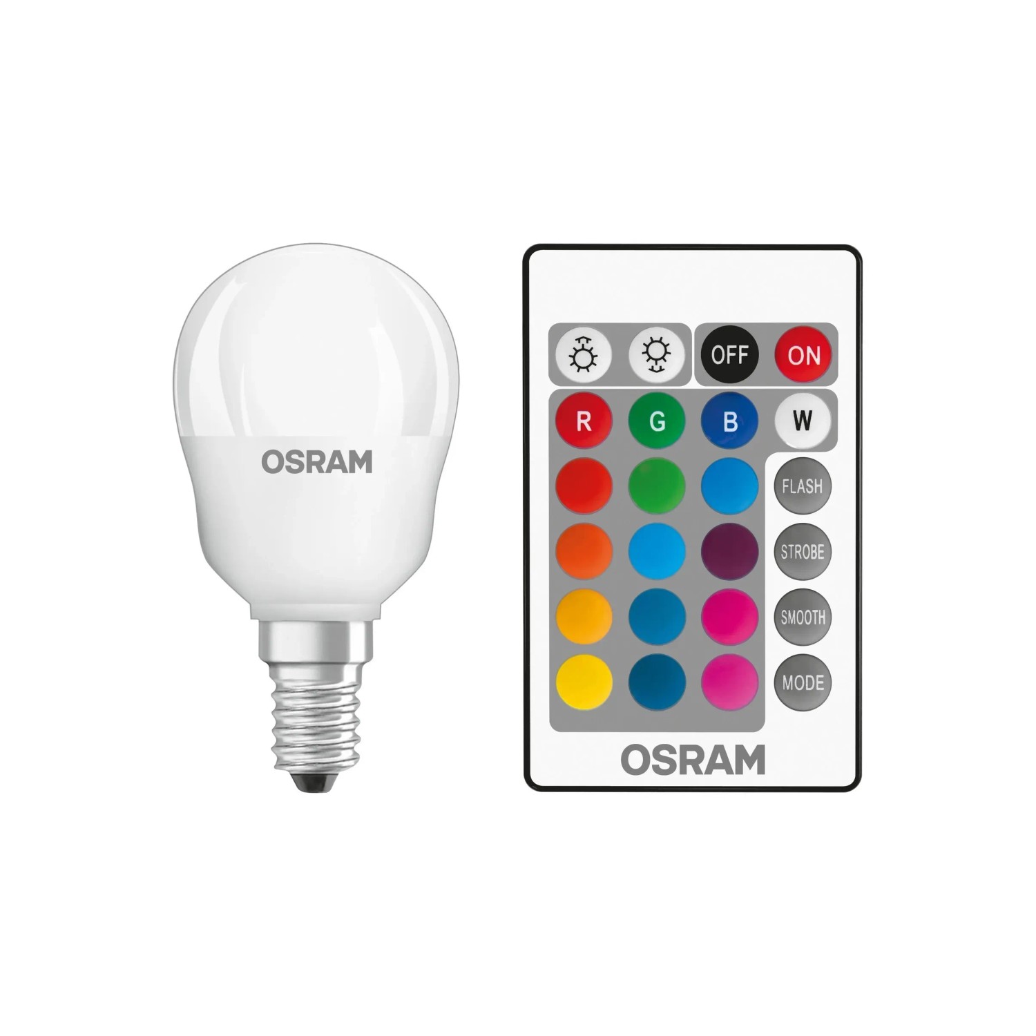 E-shop OSRAM LED žiarovka farebná s dialkovým ovládaním CLP25 4,2 W E14 2700 K
