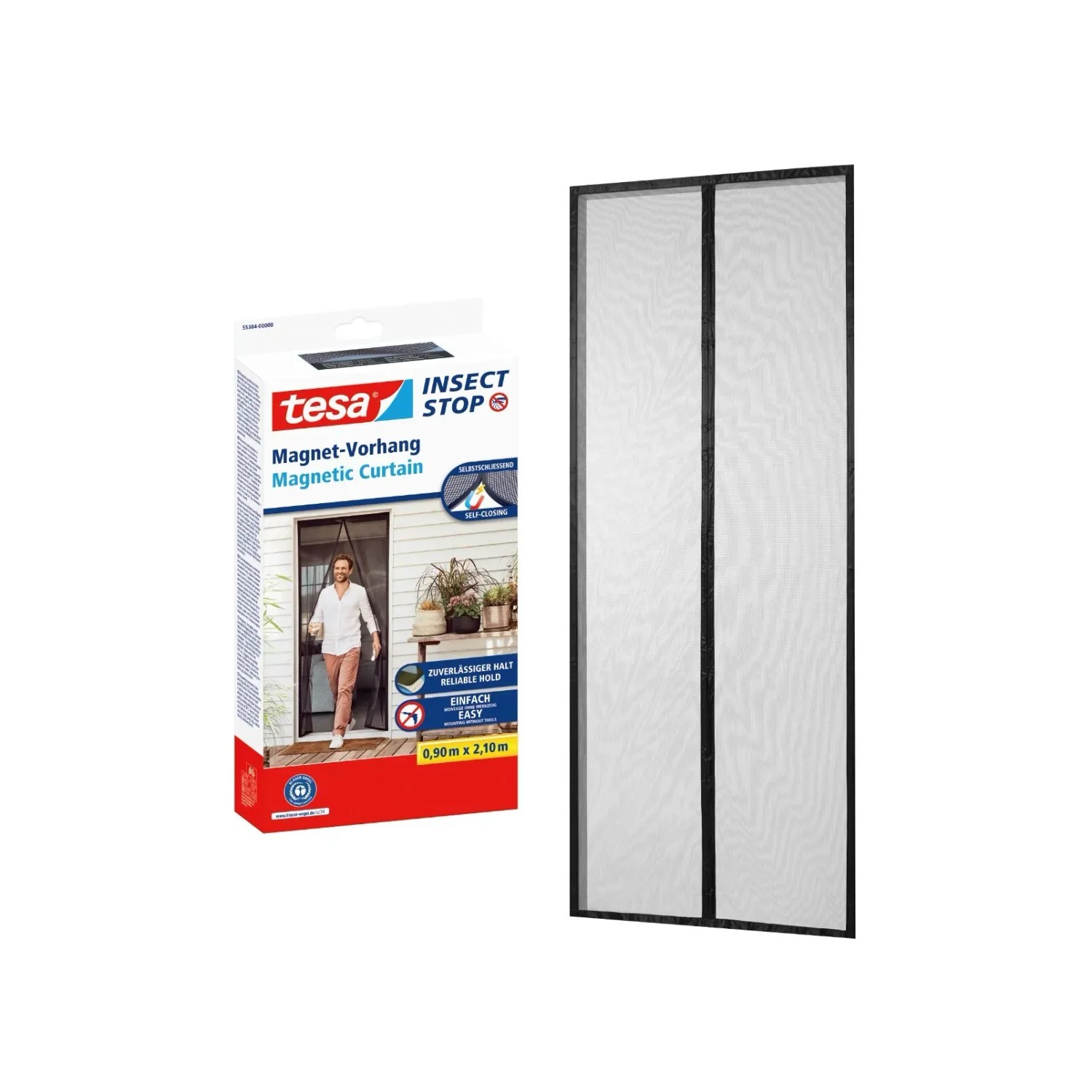 E-shop tesa Magnetická sieť do dverí Insect Stop antracitová 0,9 x 2,1 m