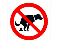 Tabuľka Zákaz venčenia psov 92 mm