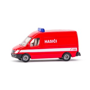 Červené hasičské auto s modrými svetlami, kategória Zábava a hry.