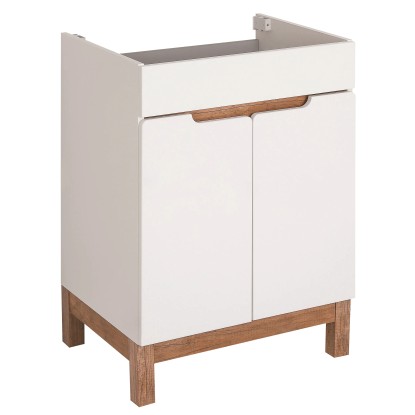 baliv Skrinka pod umývadlo Speks, biela/drevo, 83 x 59,7 x 45,7 cm