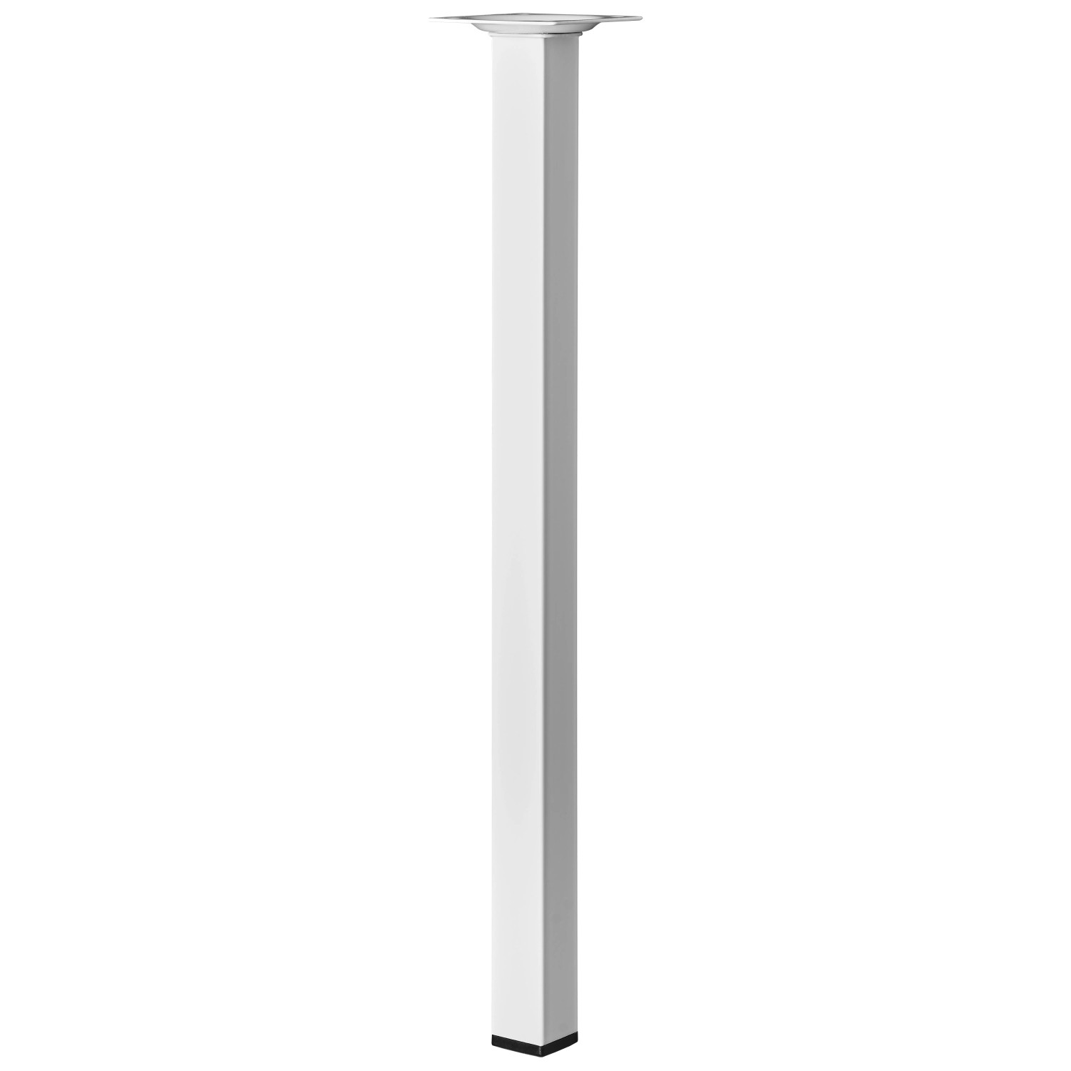 E-shop Hettich Nábytková noha hranatá, biela, 25 x 25 x 400 mm